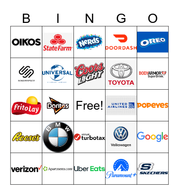 Super Bowl 50 Bingo Card