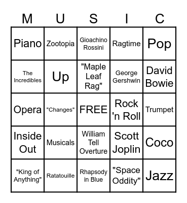 Composer Bingo 2023-2024 Bingo Card