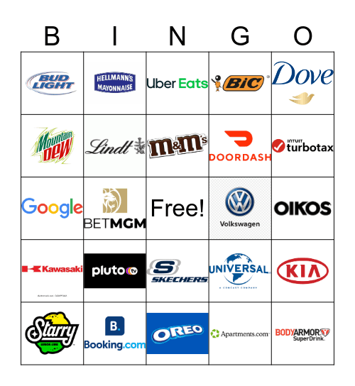 Super Bowl 50 Bingo Card