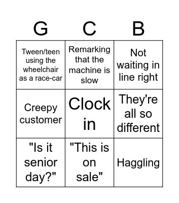 Goodwill Bingo Card