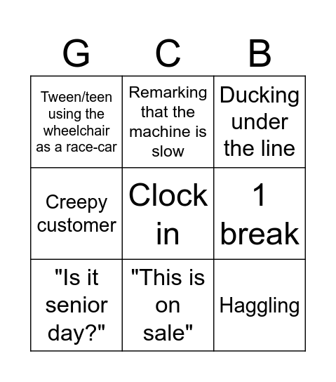 Goodwill Bingo Card