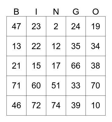 ICL Conference 2016 - Bingo Card Bingo Card