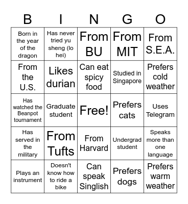 Spring Back to the New Year Bingo Card