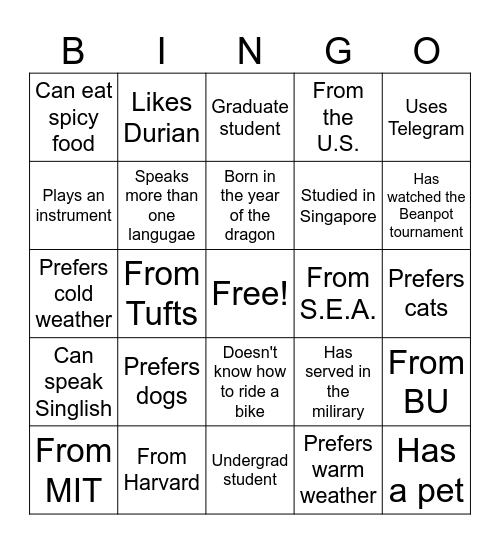 Spring Back to the New Year! Bingo Card
