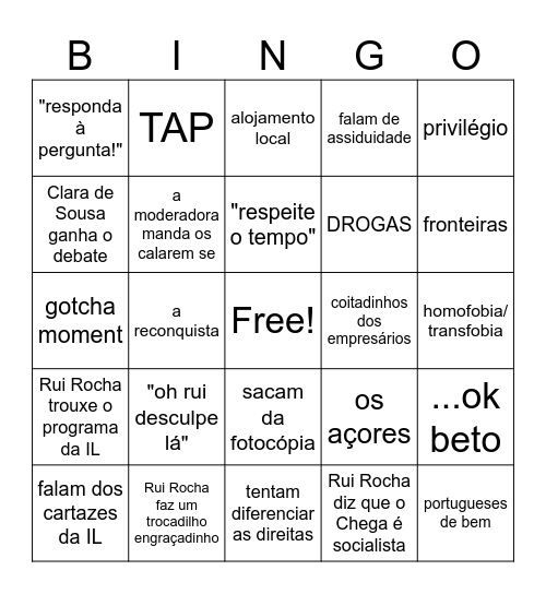 CH x IL Bingo Card