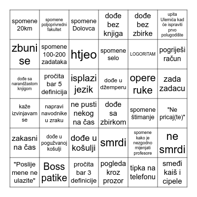 JALE BINGO Card