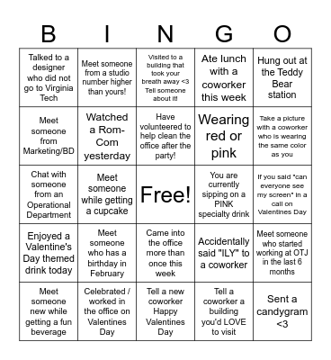 OTJ Bingo Card