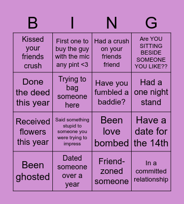 VALENTINES! Bingo Card