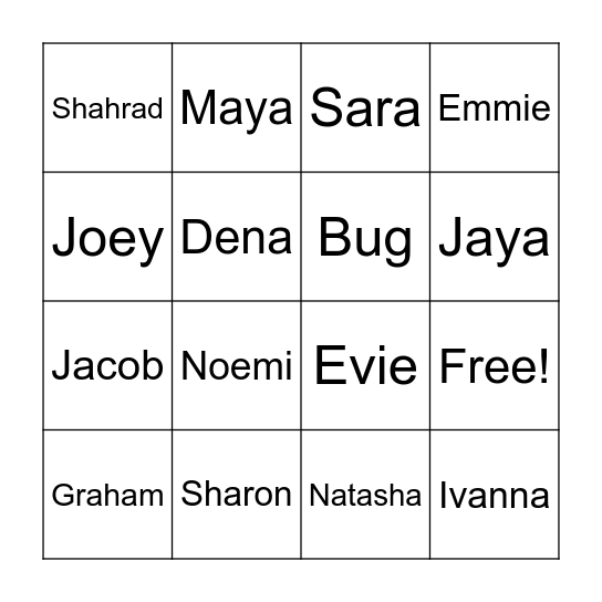 Stop. Don't. Just go. Bingo Card