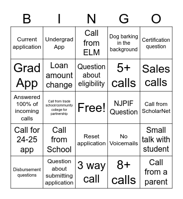 ZD Bingo Card