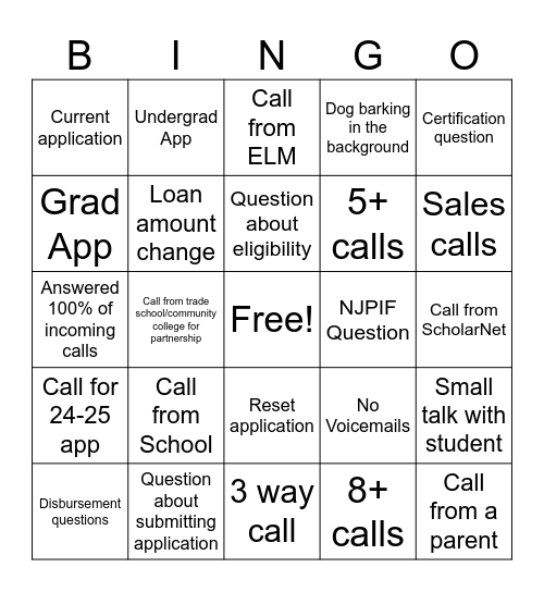 ZD Bingo Card