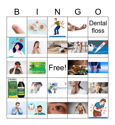 HEALTH PROBLEMS Bingo Card