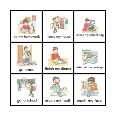 DAILY ACTIVITY JANKEEN BINGO Card