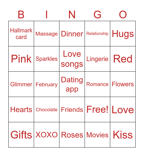 Galentine’s Day Bingo Card