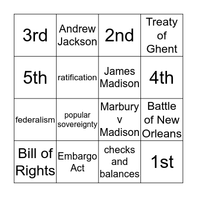 The New Republic Bingo Card