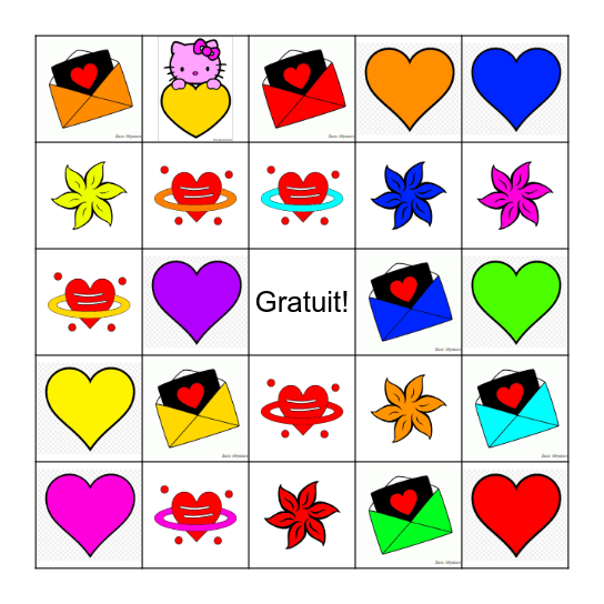 Bingo St-Valentin Bingo Card