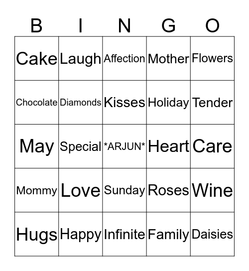 Happy Mother's Day! Bingo Card