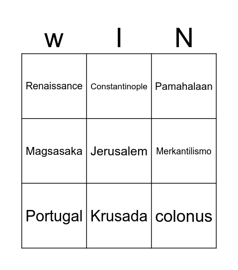REBYU BINGO Card
