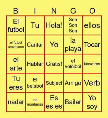 Loteria Bingo Card