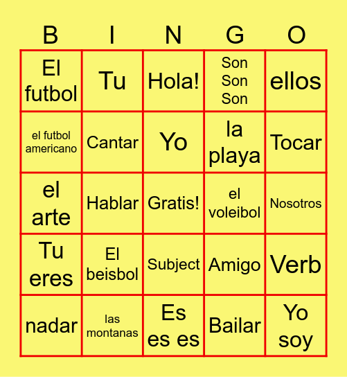 Loteria Bingo Card