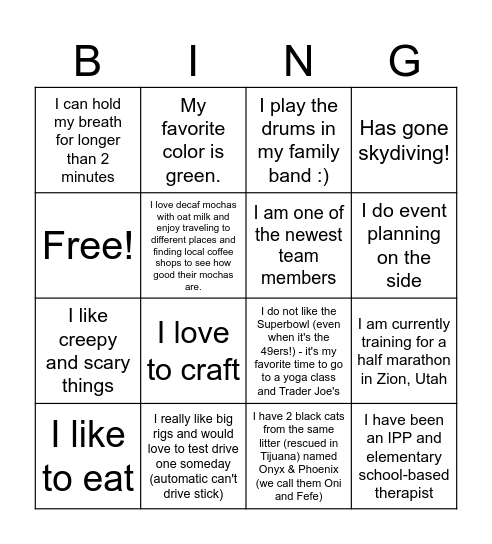 6M BHT Bingo! Bingo Card