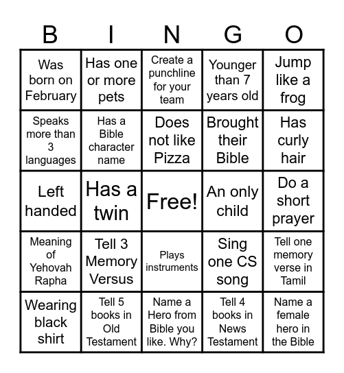 Bingo Card