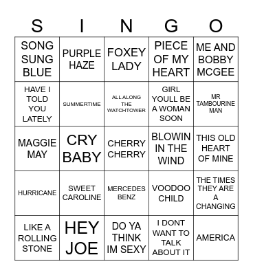 890 NEIL VS ROD VS JIMI VS BOB VS JANIS Bingo Card