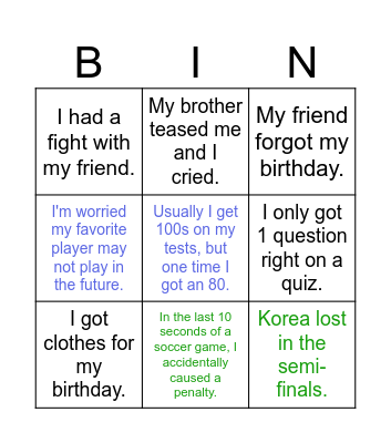 Empathy Bingo Card