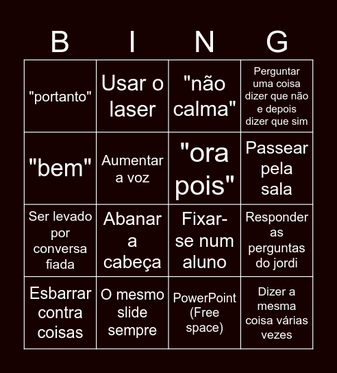 Sobreira Bingo Card