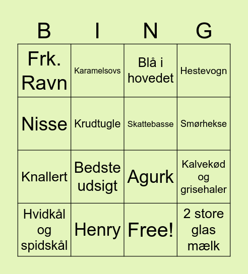 Frode og alle de andre rødder. Bingo Card