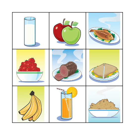 Food Bingo! Bingo Card