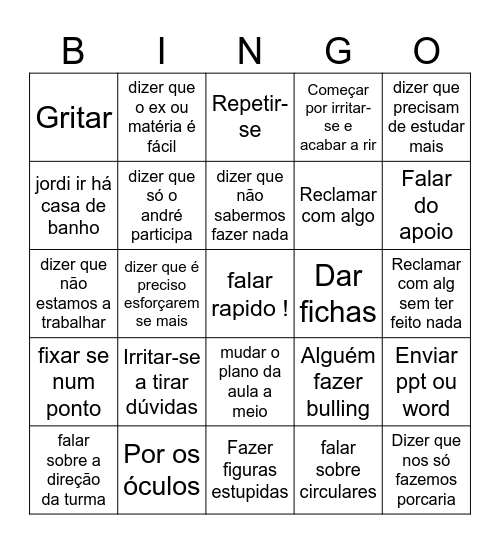 fq Bingo Card