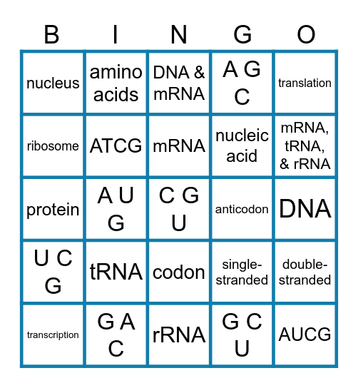 Translation Bingo Card