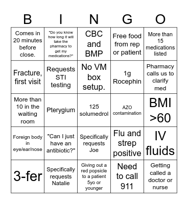 2/7/2024 Bingo Card