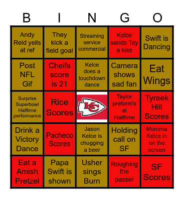 Go Taylor's Boyfriend Bingo Card