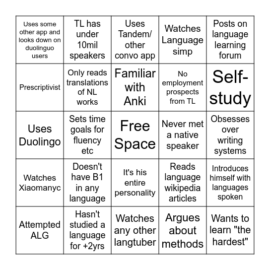 Dabbler Bingo Card