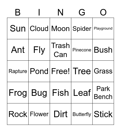 Castine Campout Bingo Card