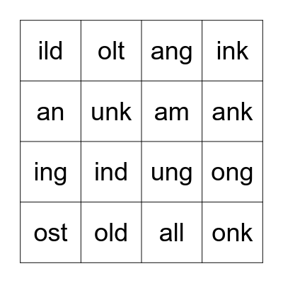 Welded Sounds Bingo Card