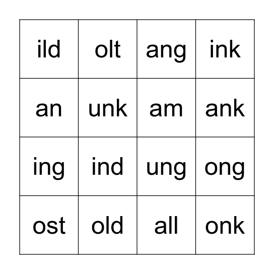 Welded Sounds Bingo Card