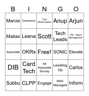 CLPP 2024 Town Hall Bingo Card