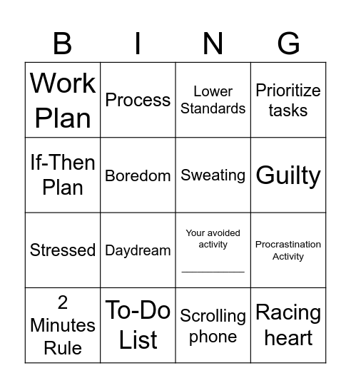 Bing"goal" Bingo Card