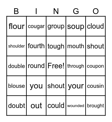 OU Review BINGO Card