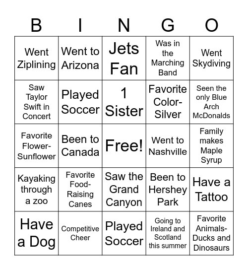 About Miss. Wise Bingo Card