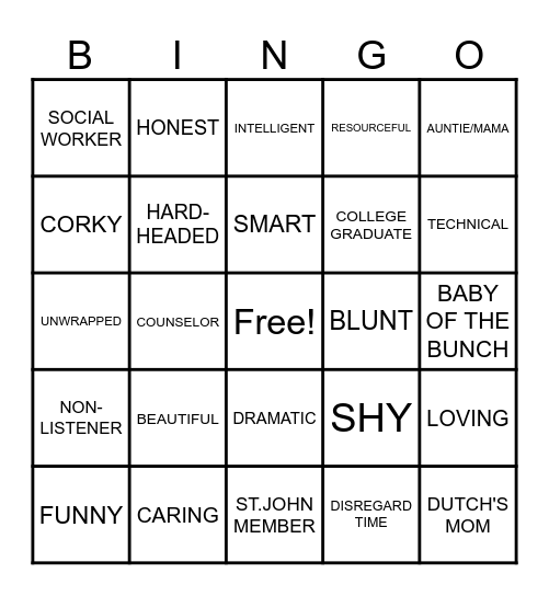 HOW WELL DO YOU KNOW DOMINIQUE Bingo Card