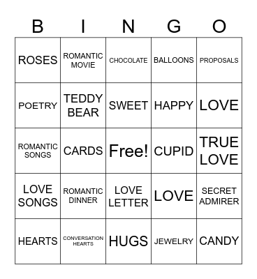 HAPPY VALENTINE'S DAY! Bingo Card