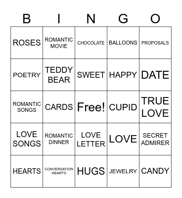 HAPPY VALENTINE'S DAY! Bingo Card