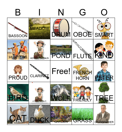 PETER AND THE WOLF Bingo Card