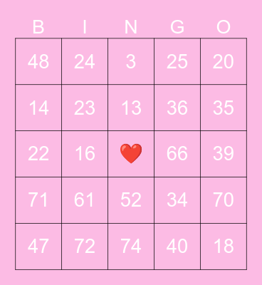 BC2M Valentines Bingo Card