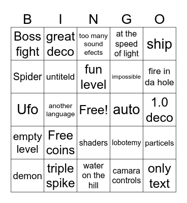 Recent tab biingo Bingo Card