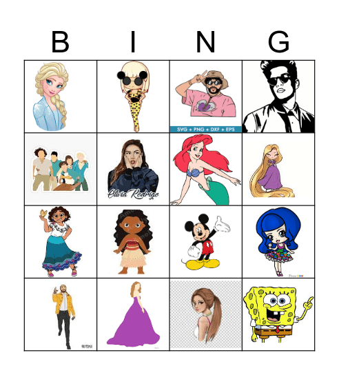 Can you Sing like ME Bingo Card